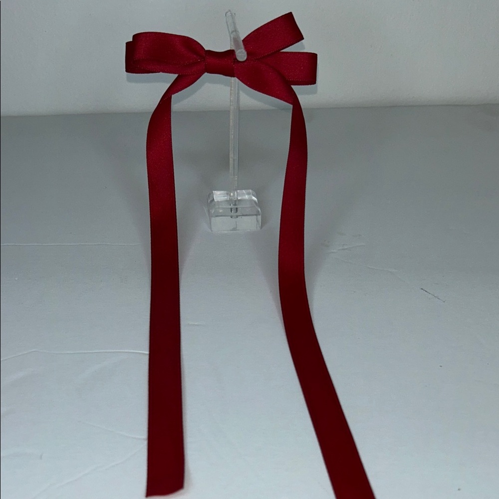 Elegant Red Hair Bow
